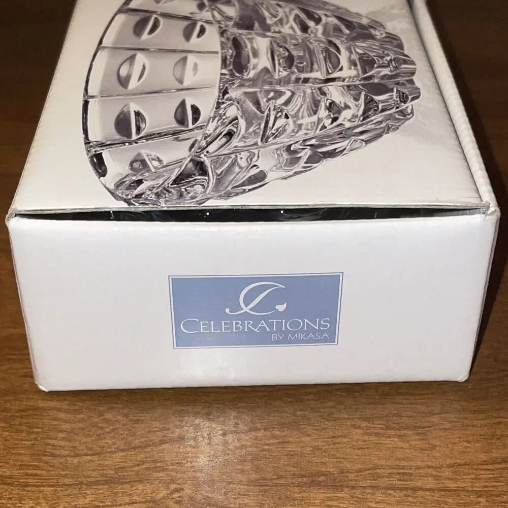Mikasa Votive Candle Holders Celebrations Facets Collection Set Of 3 Open Box